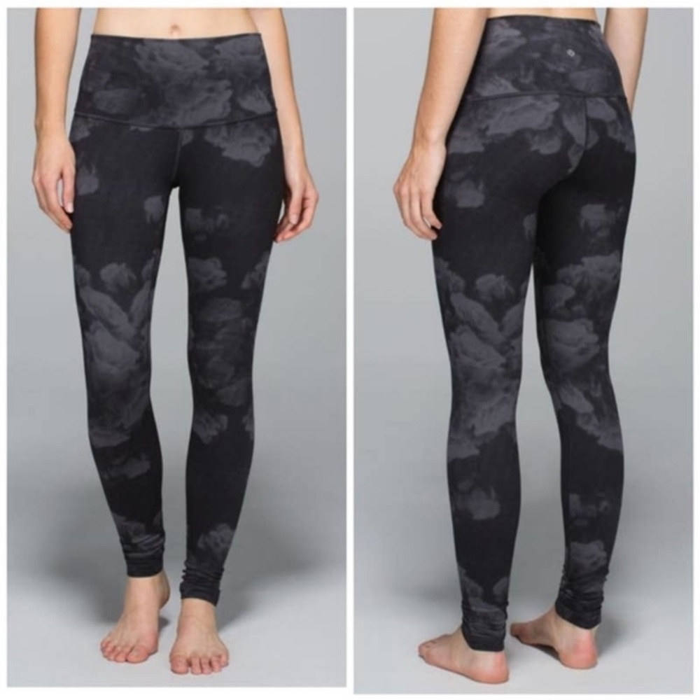 Lululemon Wunder Under Floral Cloud Leggings